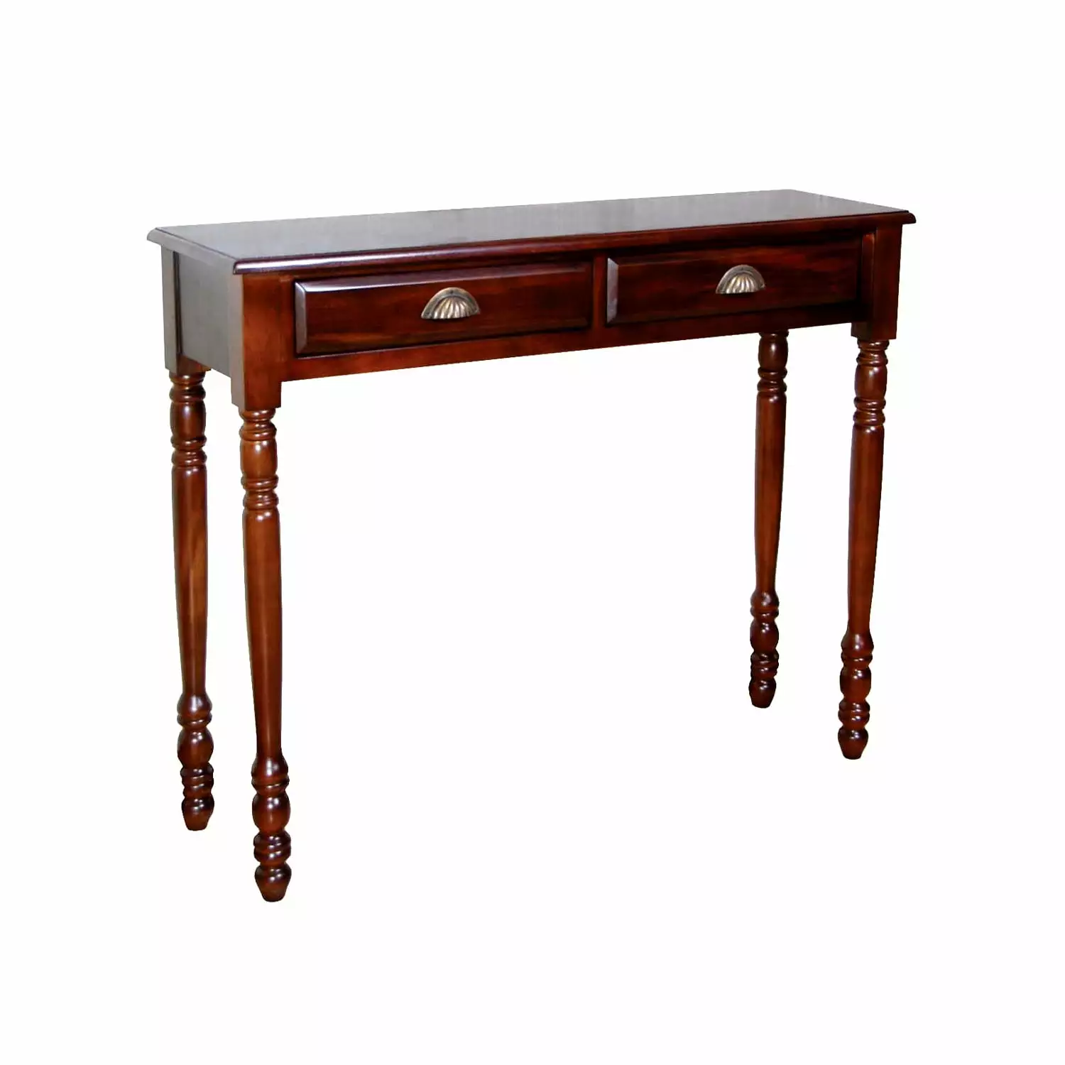 D-Art Collection Mahogany Savanna Hall Table 2 Drawers Console D Art Collection