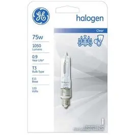75-Watt Halogen Quartz Light Bulb - Long Lasting and Bright