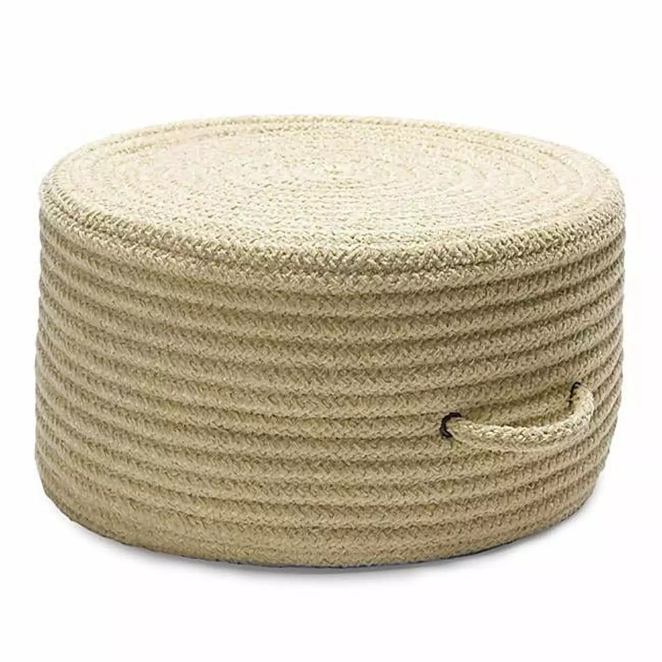 Colonial Mills 20 Beige Handmade Round Pouf Ottoman Living Room
