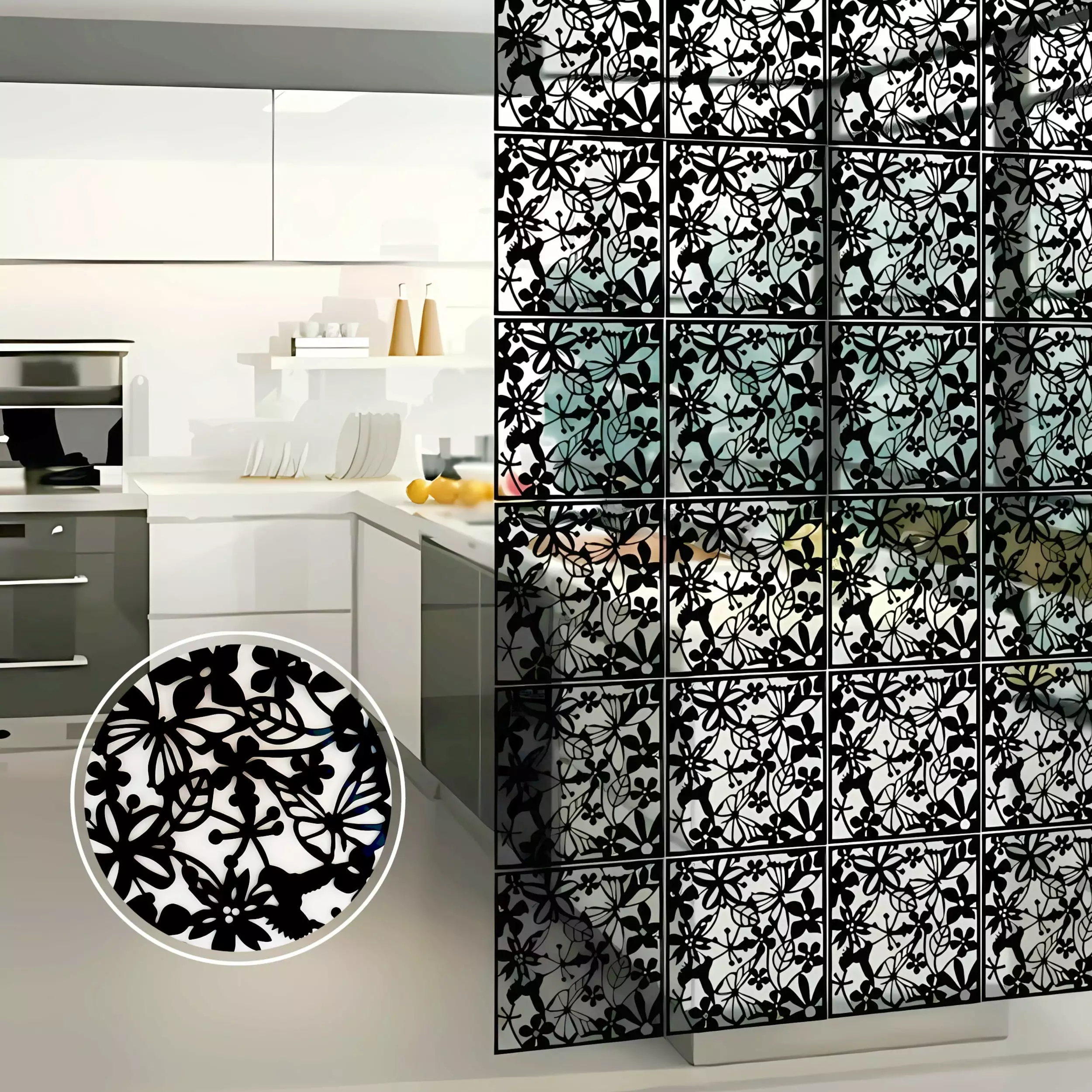 Qunbio 24 PCS Hanging Room Divider PVC Screen Panels Home Office