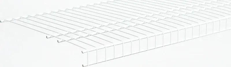 ClosetMaid SuperSlide 4737 Wire Shelf, 100 lb, 1-Level, 16 L, 144 W, Steel, Snow