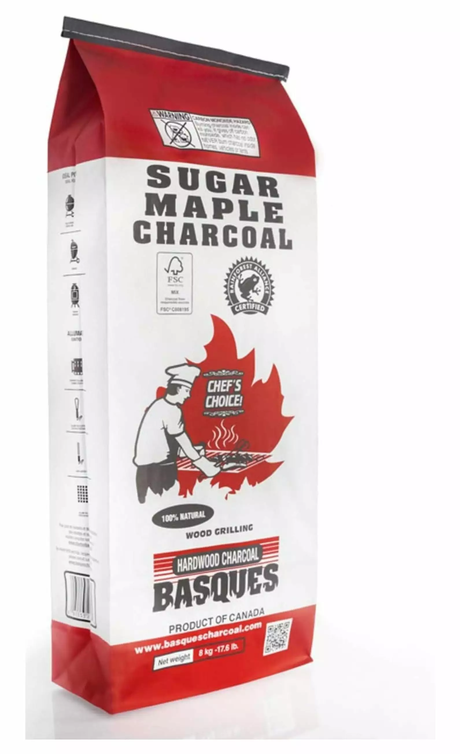 YUNTIE Sugar Maple Lump Charcoal 17.6 lb Fast-Lighting Hardwood Grilling and Smoking
