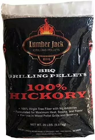 100% Hickory BBQ Grilling Pellets 20 lbs Smokers and Grills