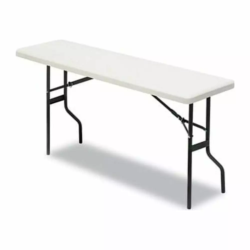 IndestrucTables Too 1200 Series Folding Table 72x18x29 - Platinum Finish