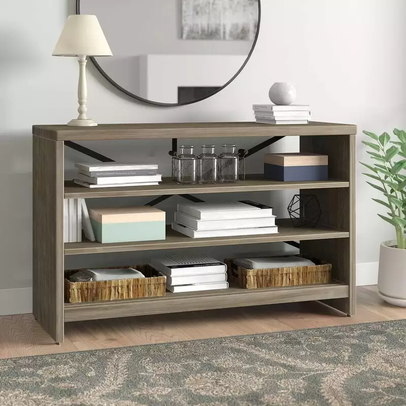 85 LBS Heavy Wood Console Table Storage Shelves - Entryway Living Room Furniture Console Nesuncia