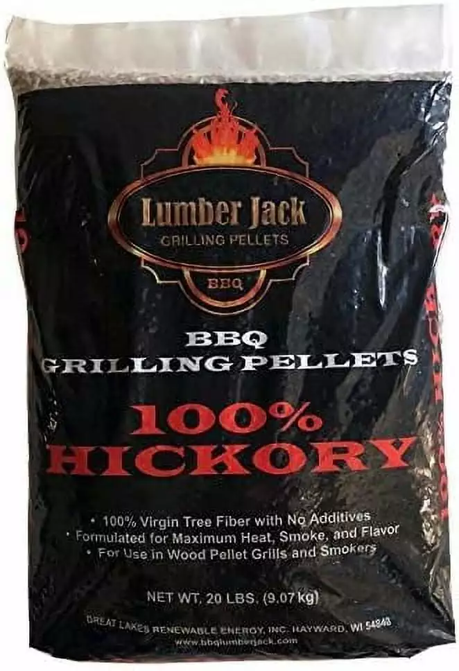 Lumber Jack 100% Hickory BBQ Grilling Pellets 20 lbs Smokers and Grills