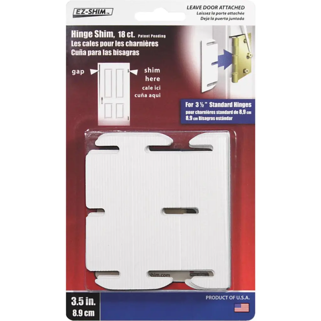 EZ Shim 3-1/2 Inch Plastic Hinge Shim Door Adjustments