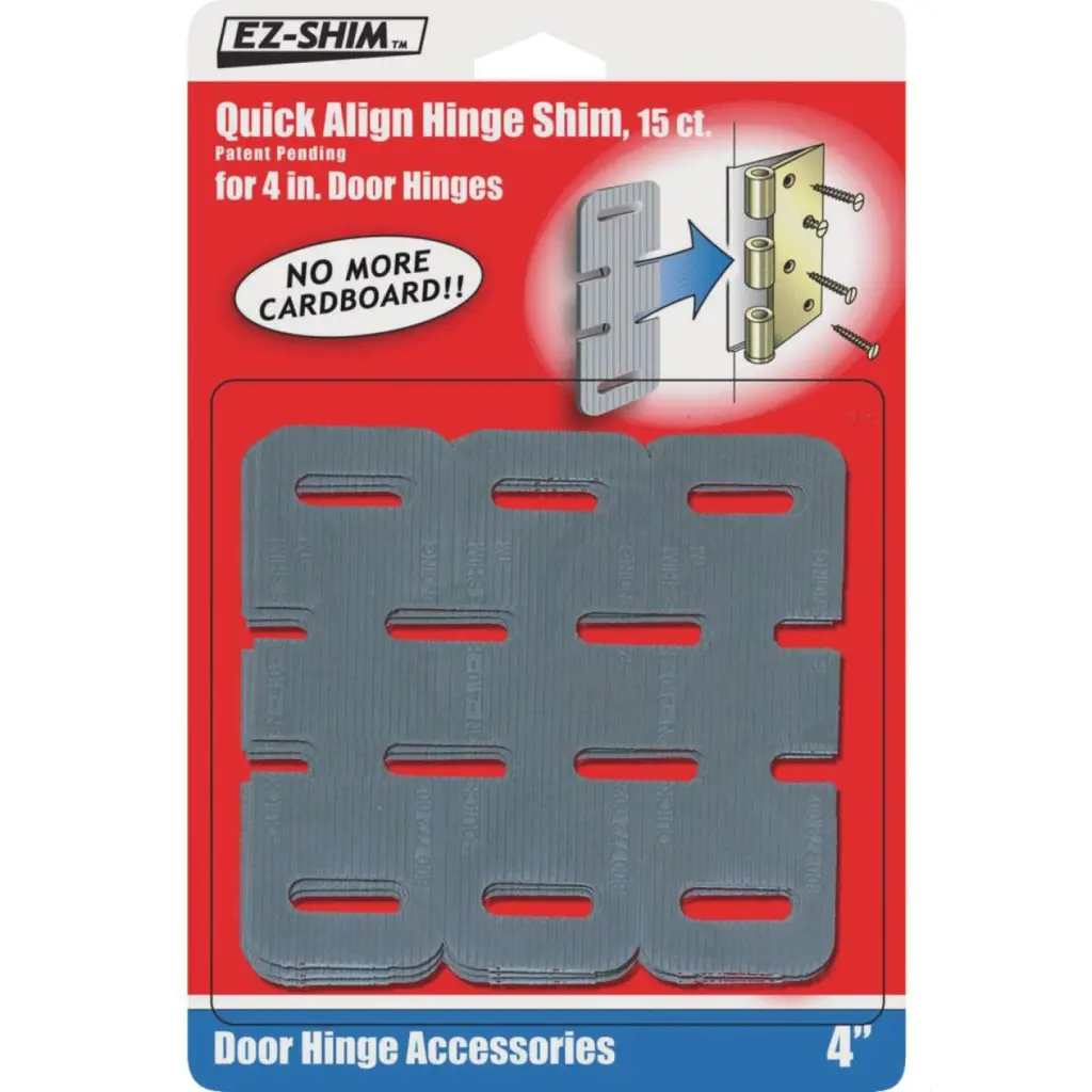 EZ Shim 4 Inch Plastic Hinge Shim Smooth Door Operation