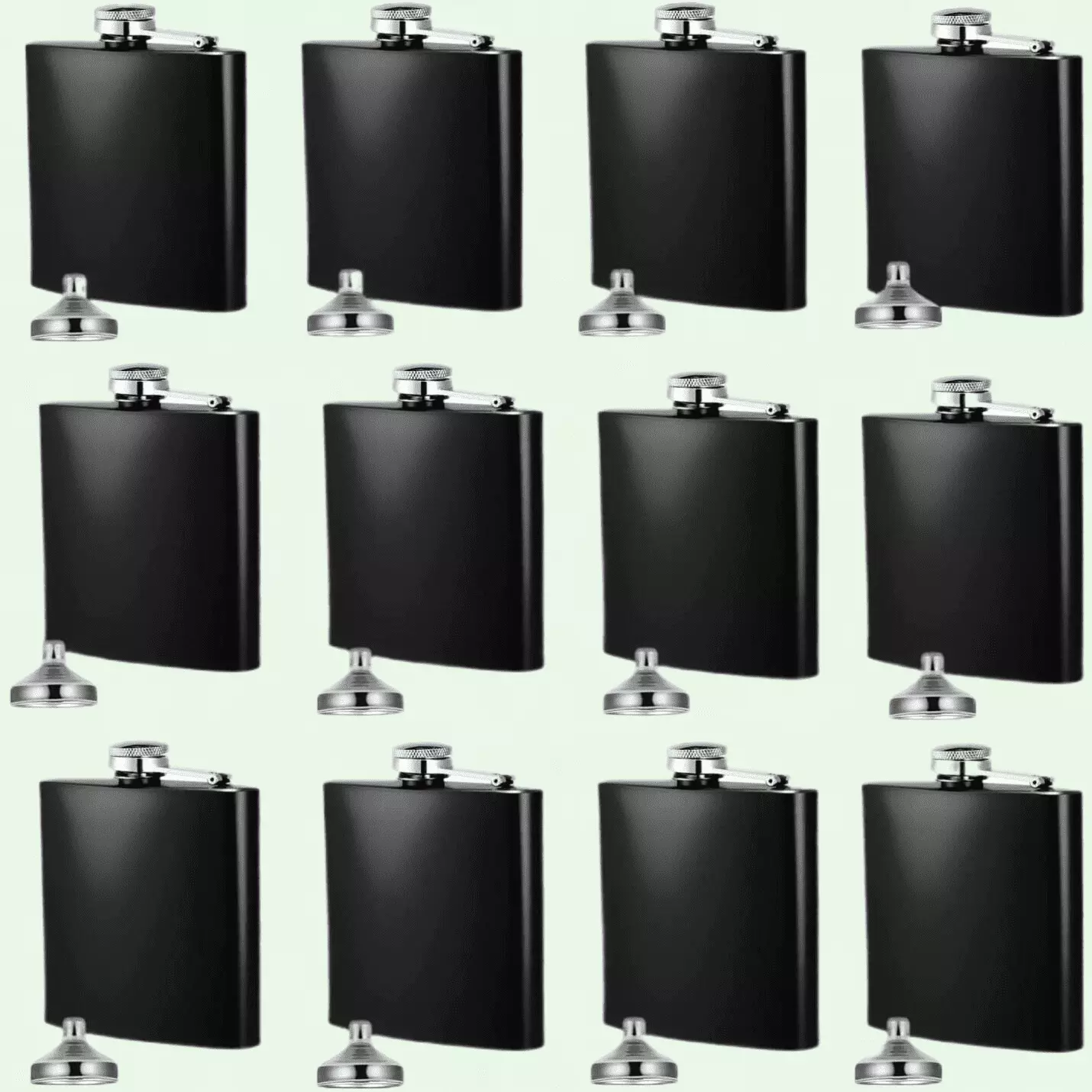 6OZ Stainless Steel Hip Flask Funnel Set - Perfect Gift Camping and Wedding Party
