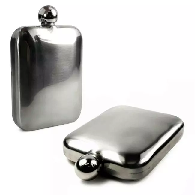 6 oz Round Hip Flask Stainless Steel E10-70 Special Occasions