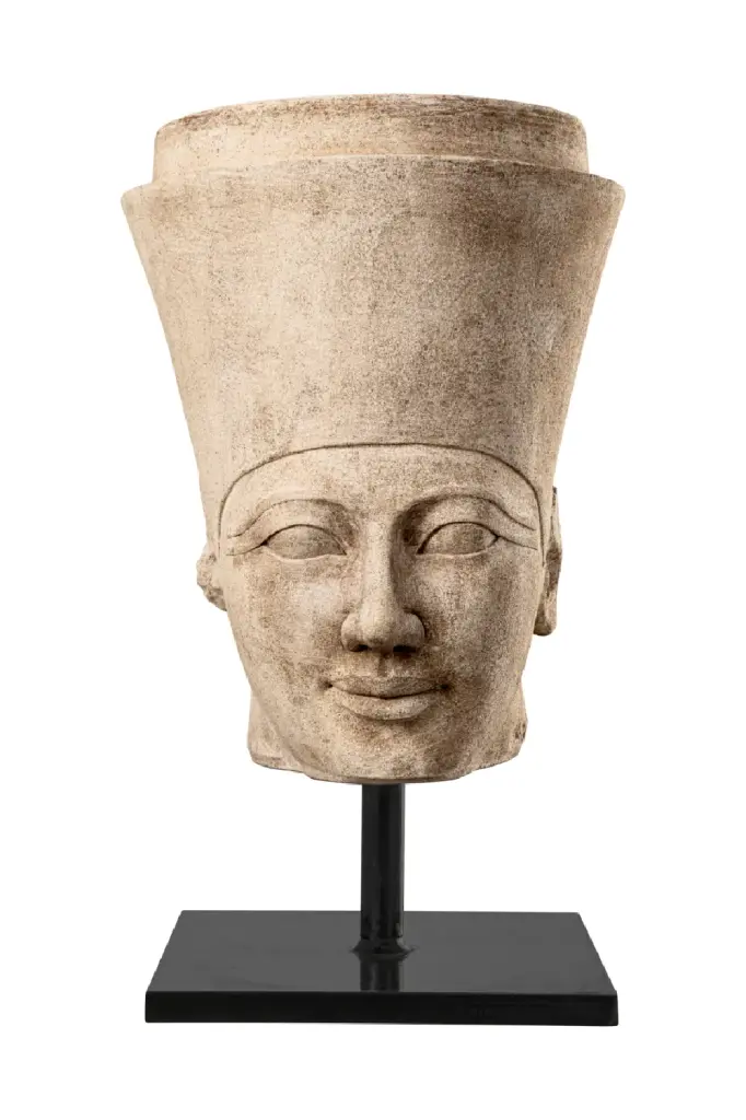 Carved Sandstone Statue Metropolitan Eichholtz Bust Hatshepsut Egyptian Art