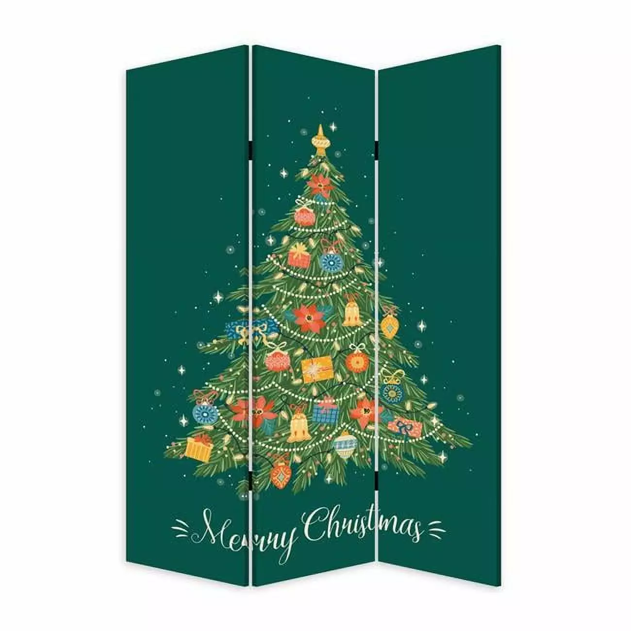 72 x 48 Christmas Screen Room Divider Jagged Designs