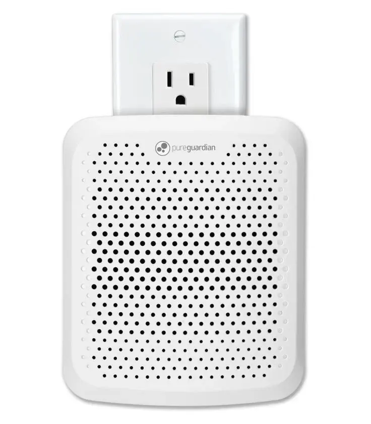 Allergy Relief PureGuardian AP201W Odor Eliminating Pluggable Air Purifier Nightlight, 7 inch Puggable
