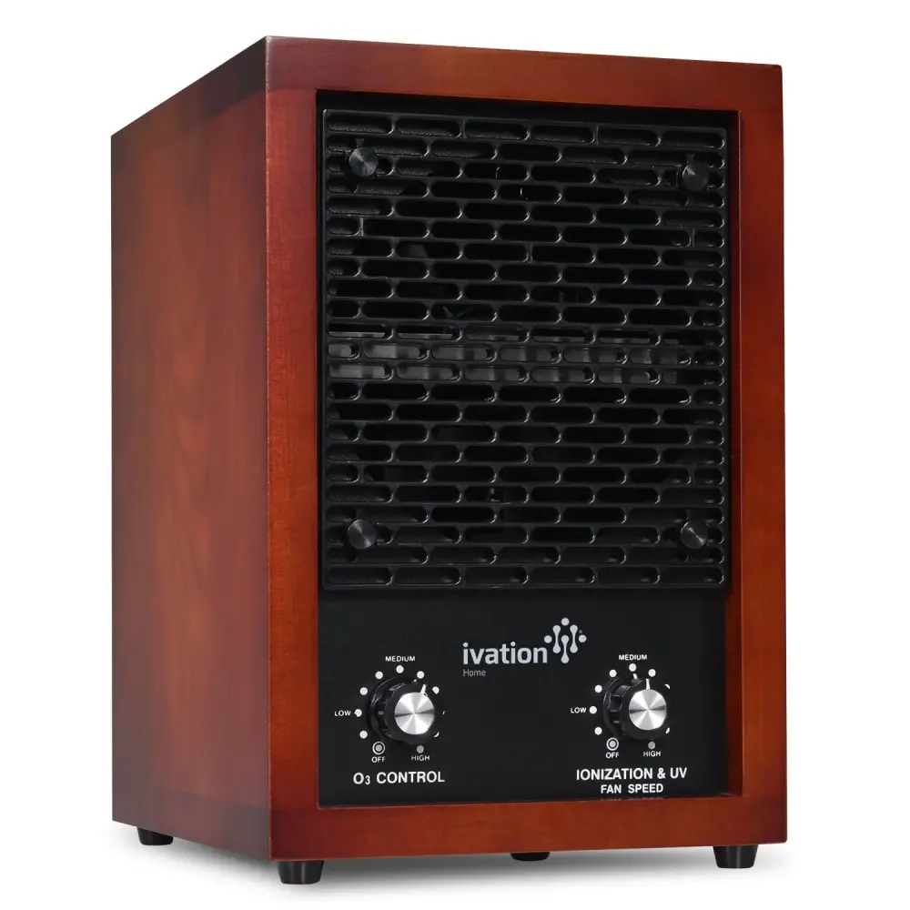 Ozone Generator & 5--1 Air Purifier 750mg/H / Cherry Wood 2-Year Warranty