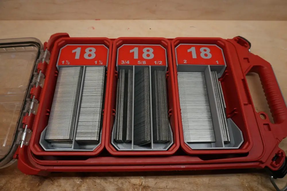 Low Profile Packout Organizer Brad Nail Tray Dividers (LPNB18)