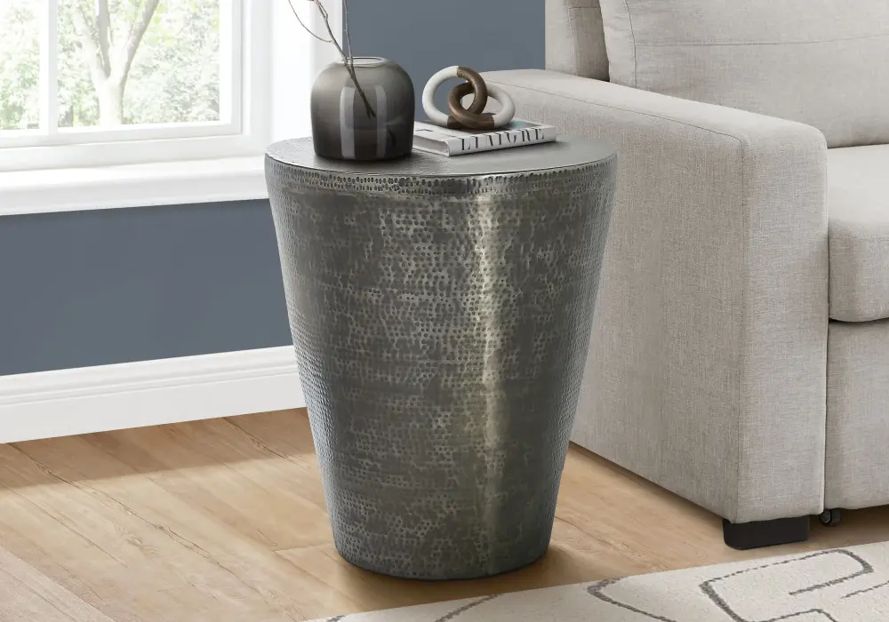 Drum Accent Side Table, Graceful Design