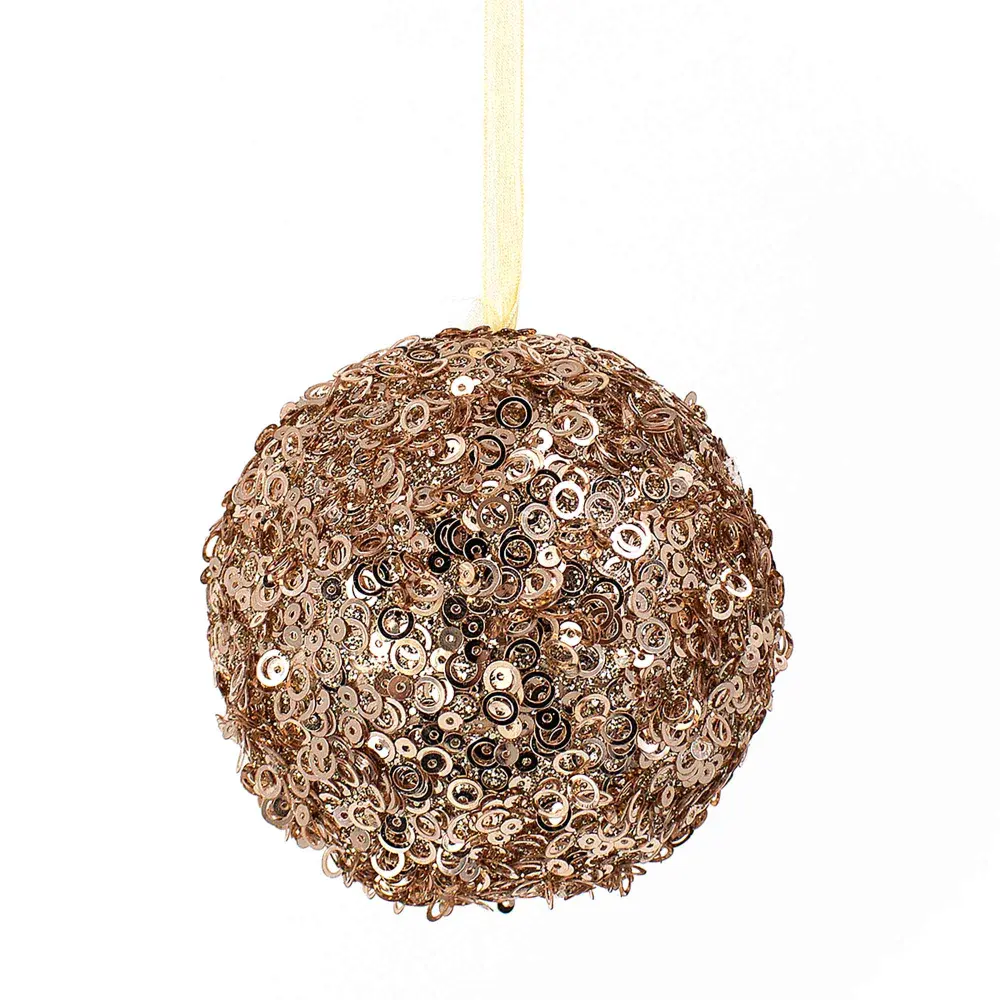 Glitter Ball Champagne Color, 4''