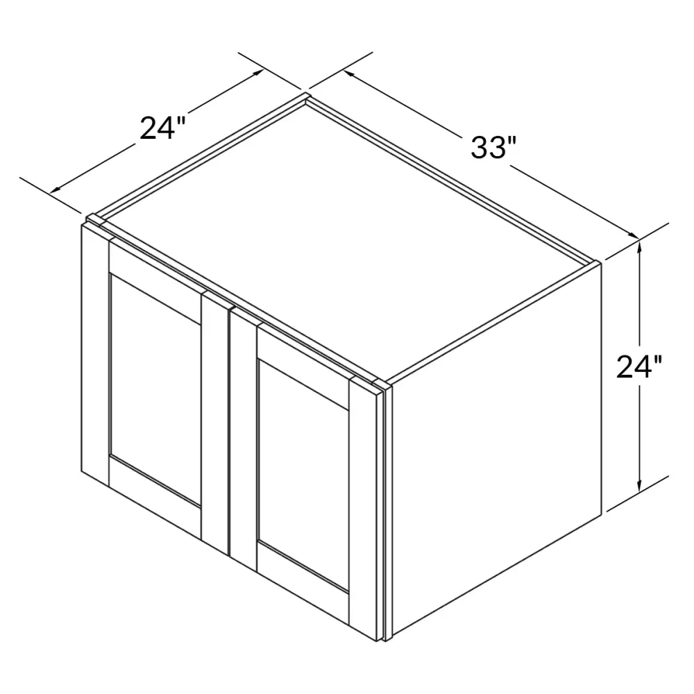Wall Kitchen Cabinet W332424 Milan Slate LessCare 33 . width 24 . height 24 . depth
