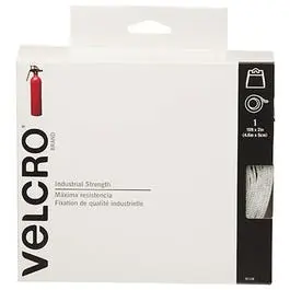 Industrial Strength Fastener Tape White 2-Inch x 15-Foot Heavy Duty Hook and Loop Velcro - Sold in store by the foot