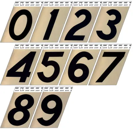 3 Inch Gold Aluminum Number 9 Modern House Address Signage Hillman