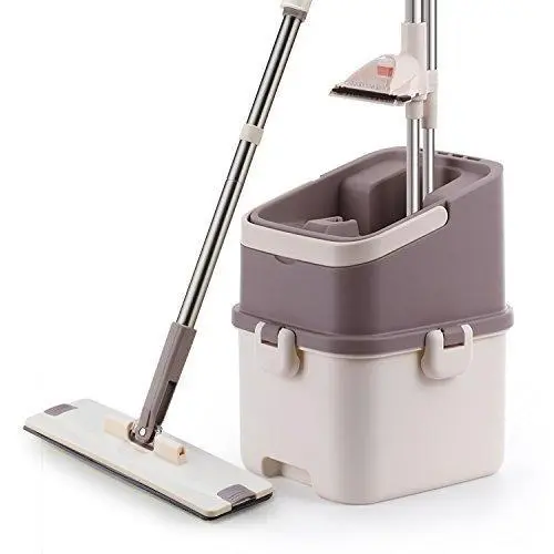 Scrub-Free Ivation Easy Rinse Auto-clean Flat Mop w/ Washing & Drying Station