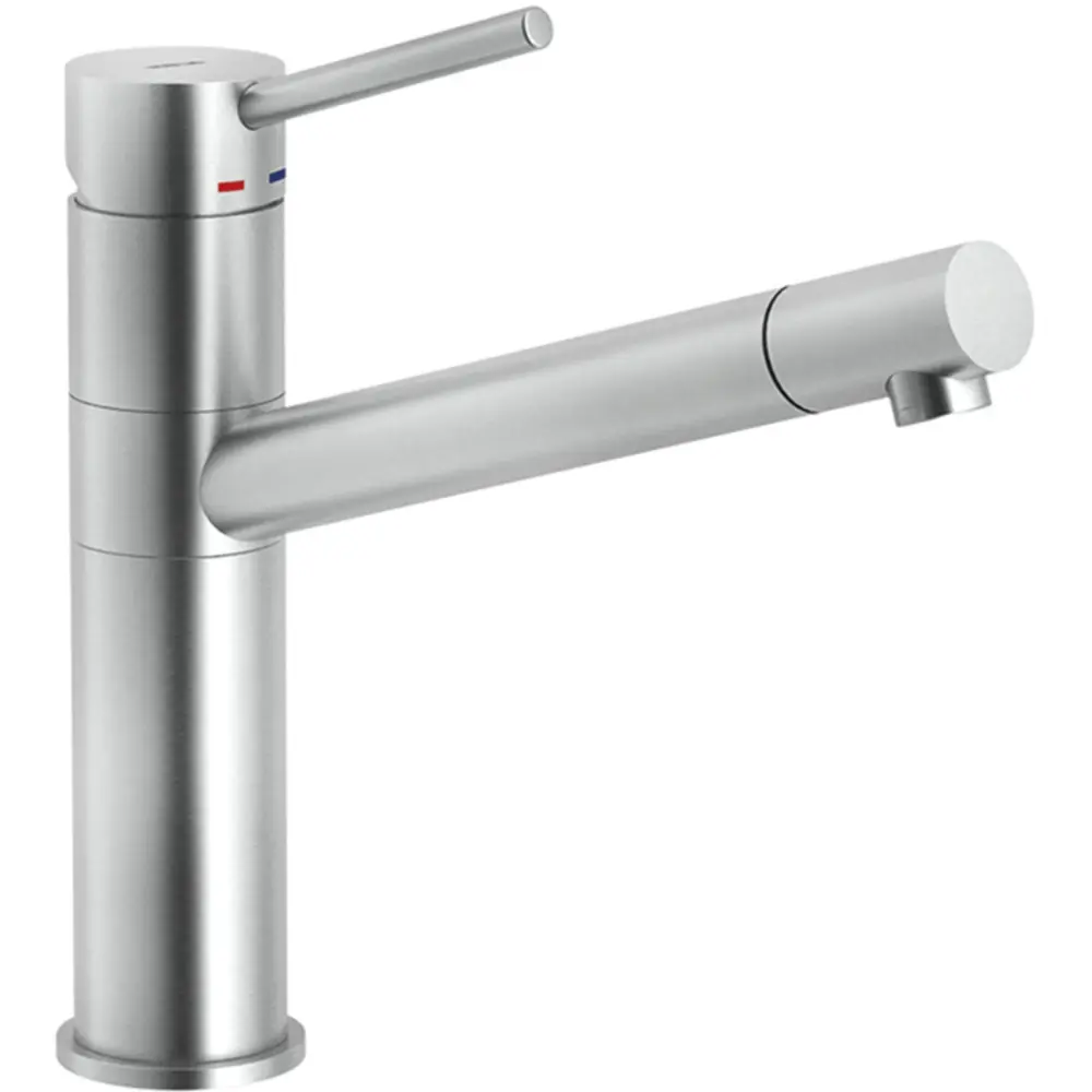 CARLO NOBILI: High-pressure single-lever mixer Snow, mixer stainless reinforced look 17780 19.2 cm