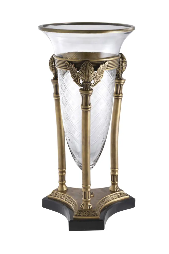 Vintage Brass Hurricane Candle Holder Eichholtz Rothschield