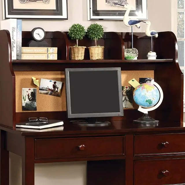 Omnus Cherry Wood Hutch Display and Storage Glass Doors