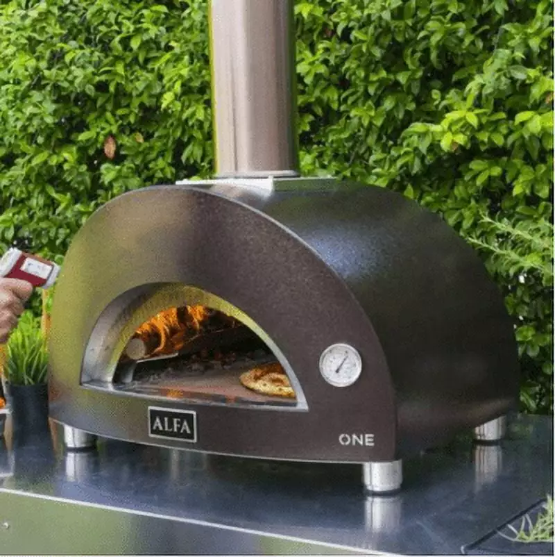 ALFA Nano Gas or Wood Fire Hybrid Pizza Oven Propane Oven Only Wood Hybrid
