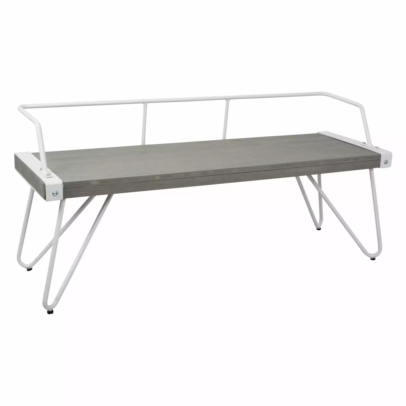 Stefani Industrial Bench White and Grey LumiSource Benches