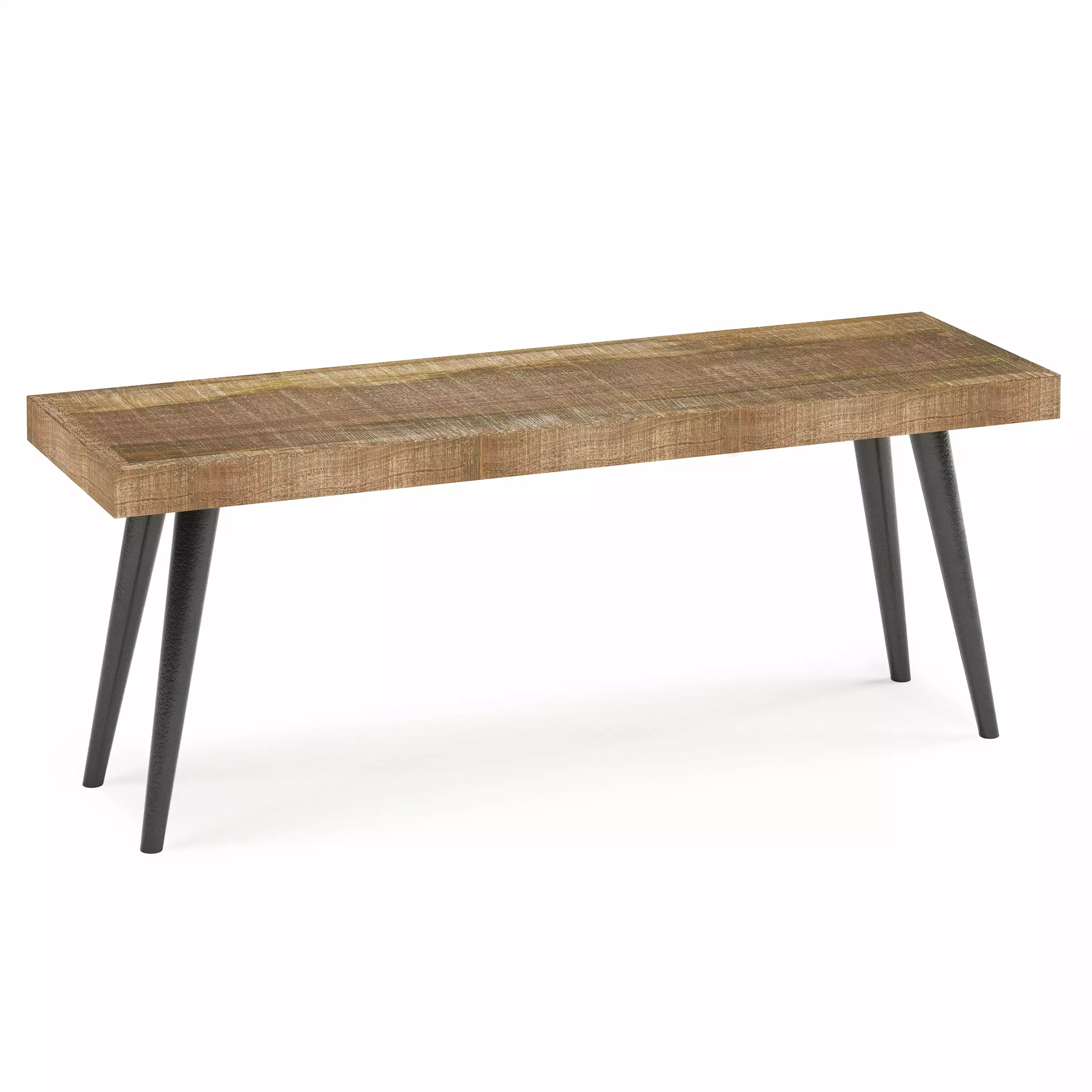Simpli Home Durham 43 Inch Wide Industrial Contemporary Bench Natural Finish Benches