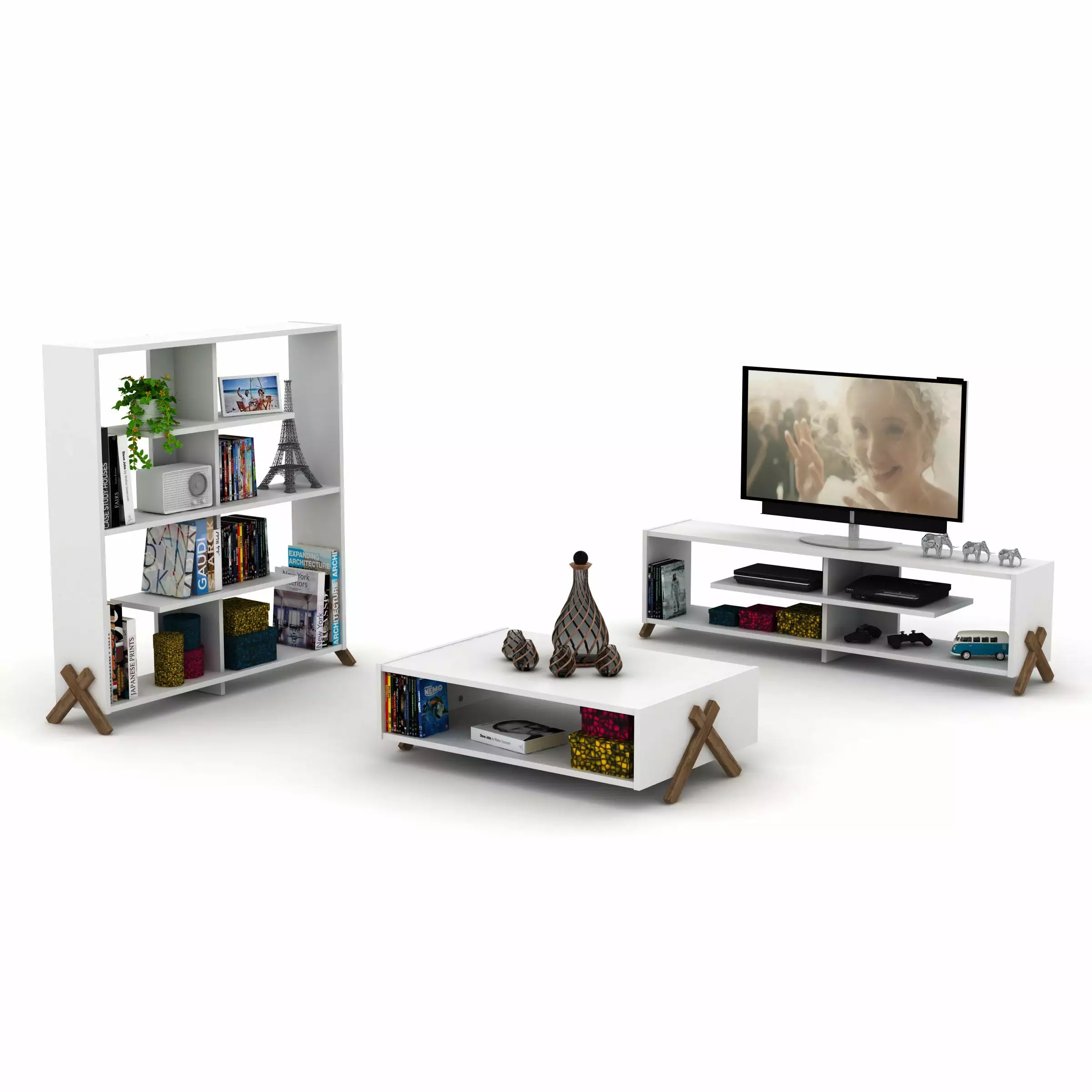 DLPIN Open Back 6 Shelves Bookcase Industrial Bookshelf Office and Living Rooms Modern Bookcases Large Bookshelf Organizer...