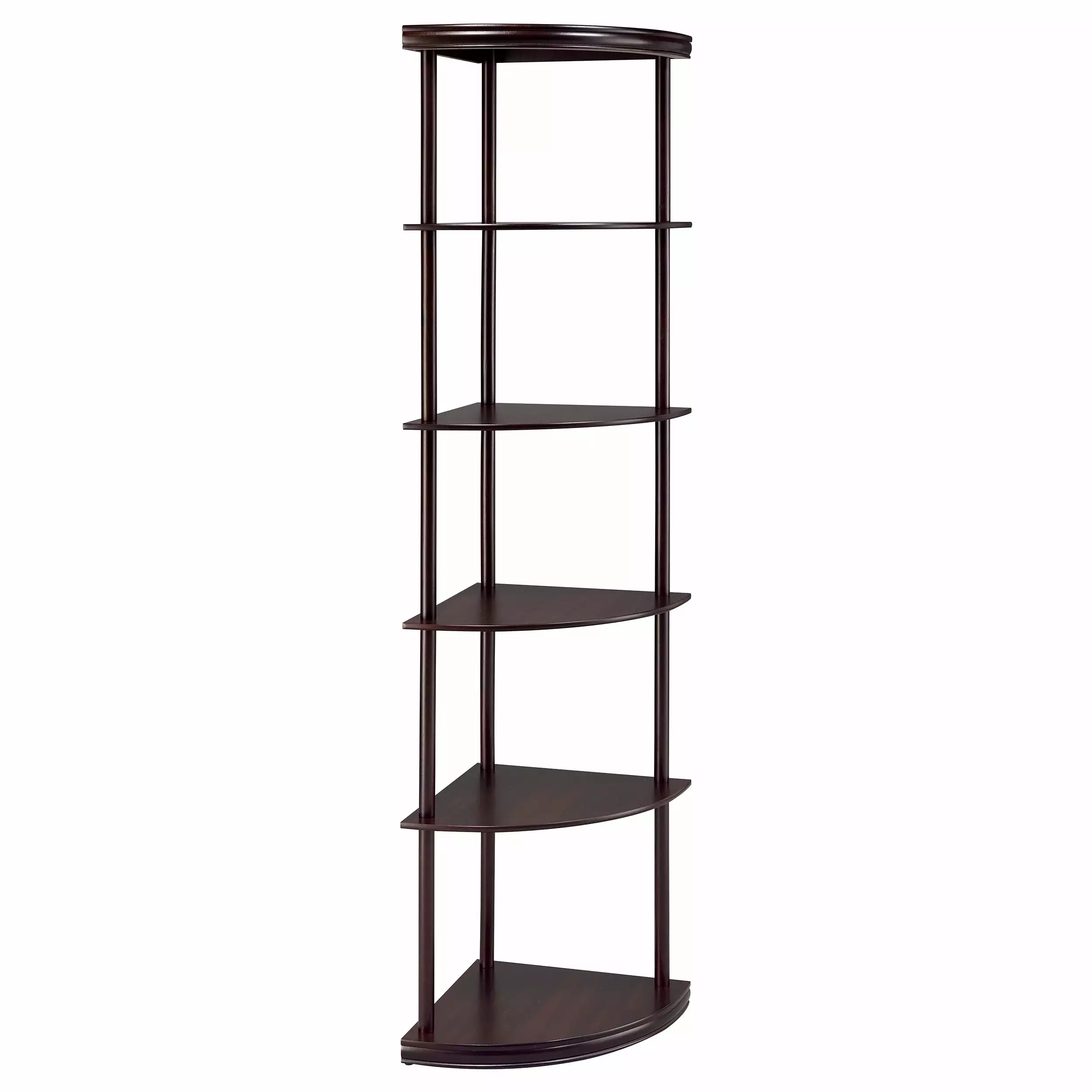 7-Tier L-Shaped Corner Bookcase Industrial Etagere Shelf Metal Frame Home Office Oak Modon