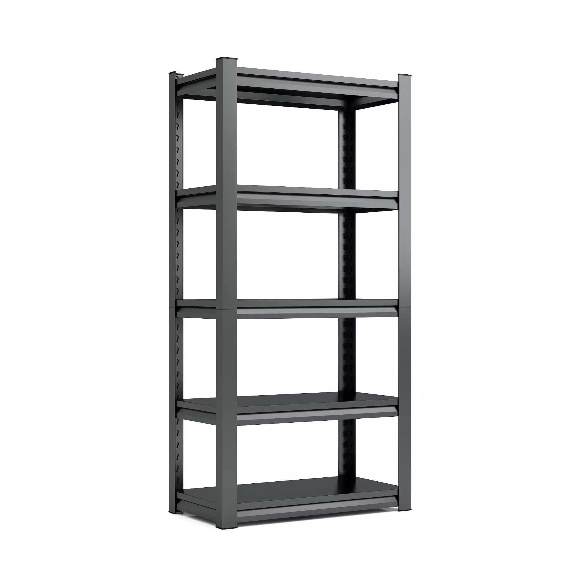 72H 5 Tier Metal Shelves Heavy Duty Storage Rack Adjustable Garage Shelf Industrial Shelving Unit Black SMHZ