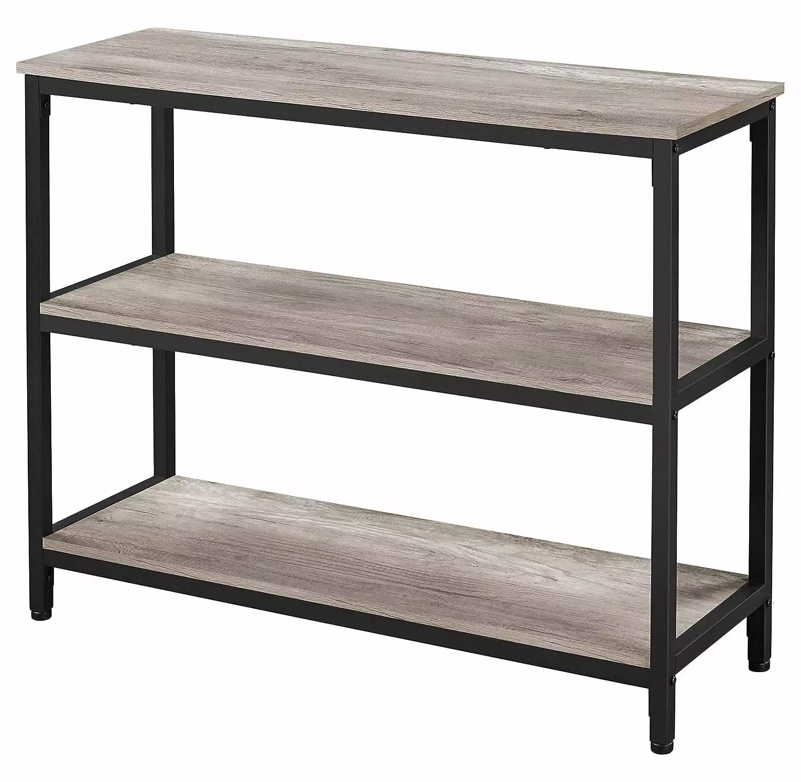 CintBllTer 3-Tier Industrial Console Table Storage 40x14x32 Inches Gray Metal Frame Sofa Table Console