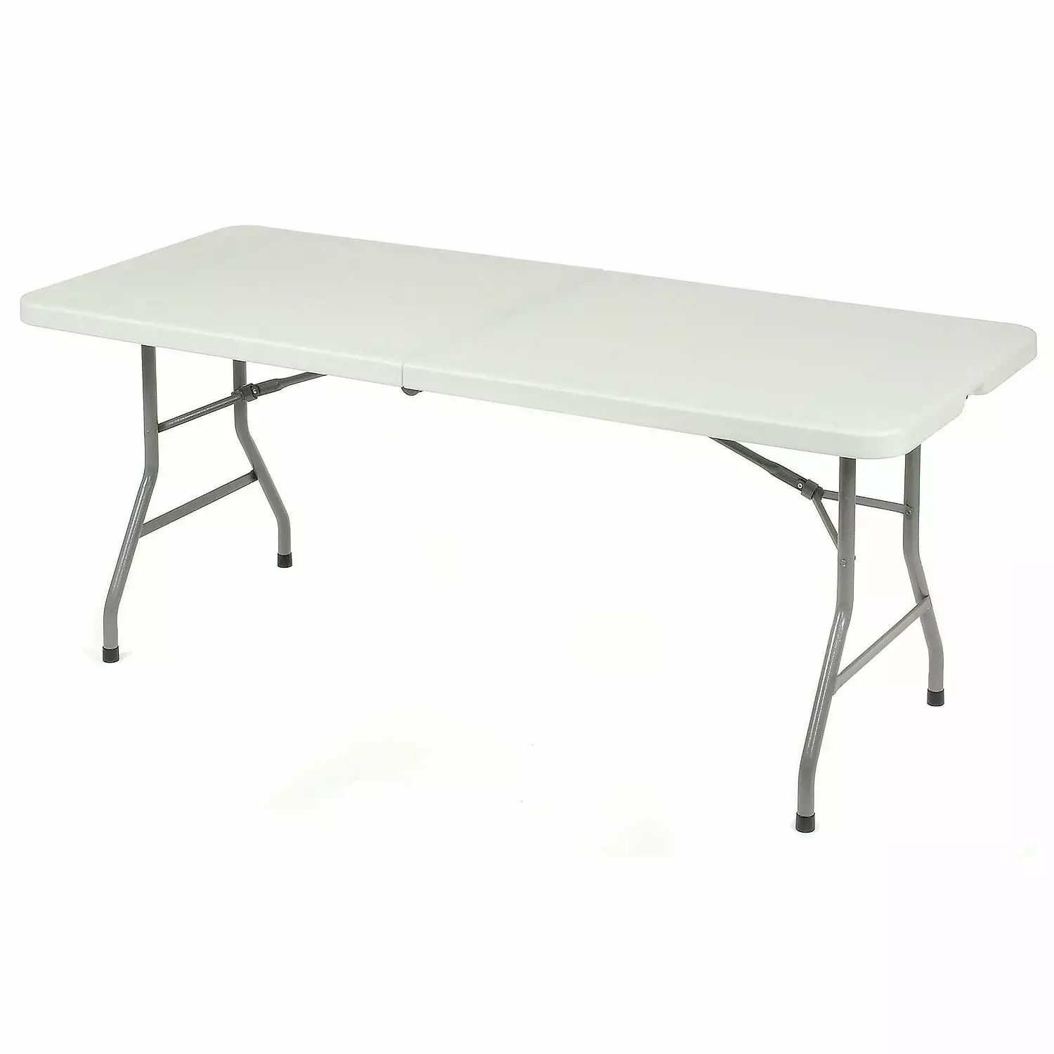 Global Industrial 72 Fold Half Table - White Heavy Duty Utility Table