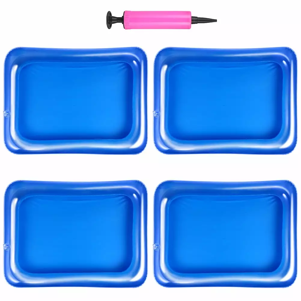 Inflatable Ice Bar Sand Serving Cooler Pool Drink Holder Floats Buffet Server Trays Kids Party Beach