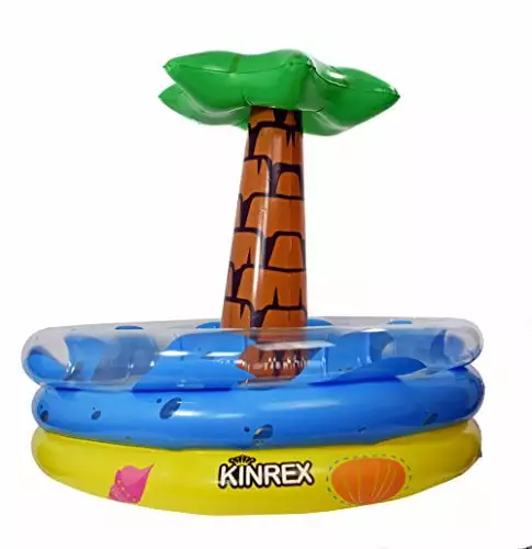 KINREX Inflatable Palm Tree Cooler Hawaiian Luau Theme Party Decor Pool and Summer BBQ