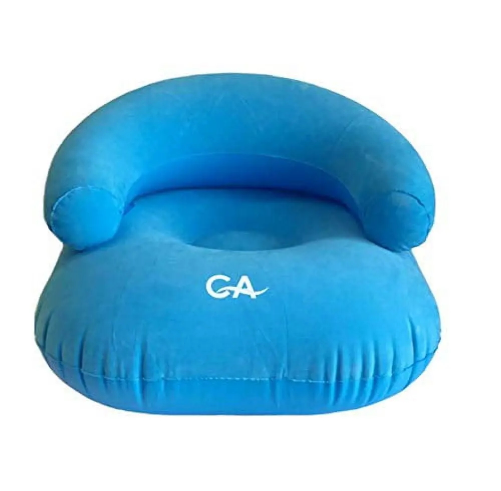 Comfort Axis Heavy Duty Inflatable Flocking Lounger Sofa Wide Armrest Design Kids Indoor Outdoor Use
