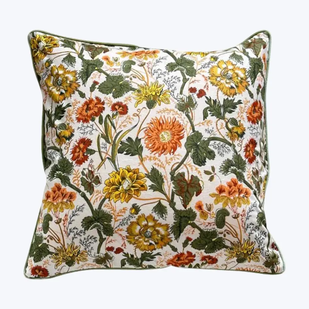 Vintage 1970s Floral Quilt Pillow