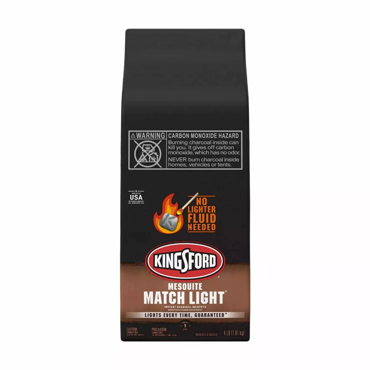 Kingsford Mesquite Match Light Instant Charcoal Briquets 4 Lb 2 Packs - Bold and Smoky Wood Flavor