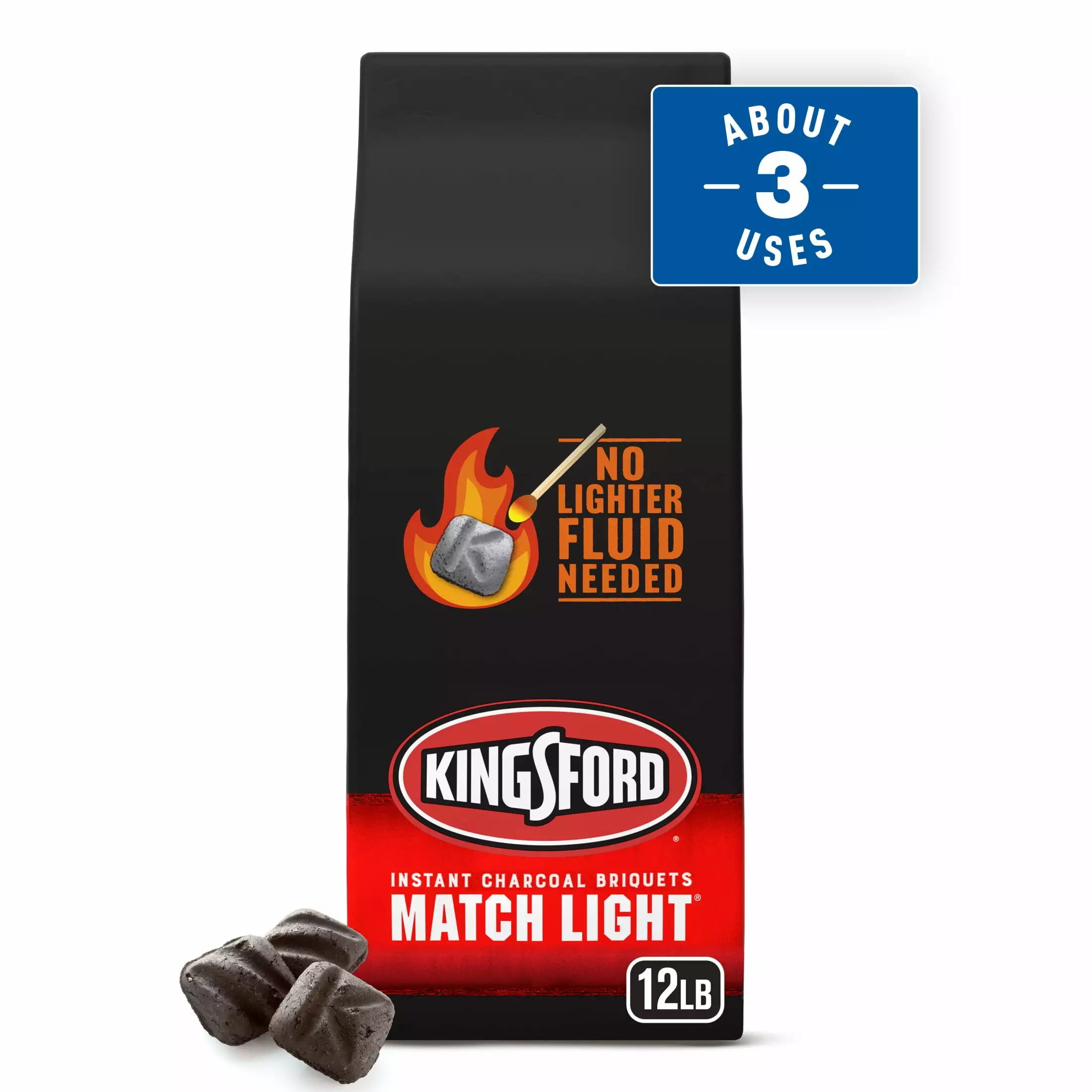 Kingsford Match Light Instant Charcoal Briquettes 12 lb Fast Lighting
