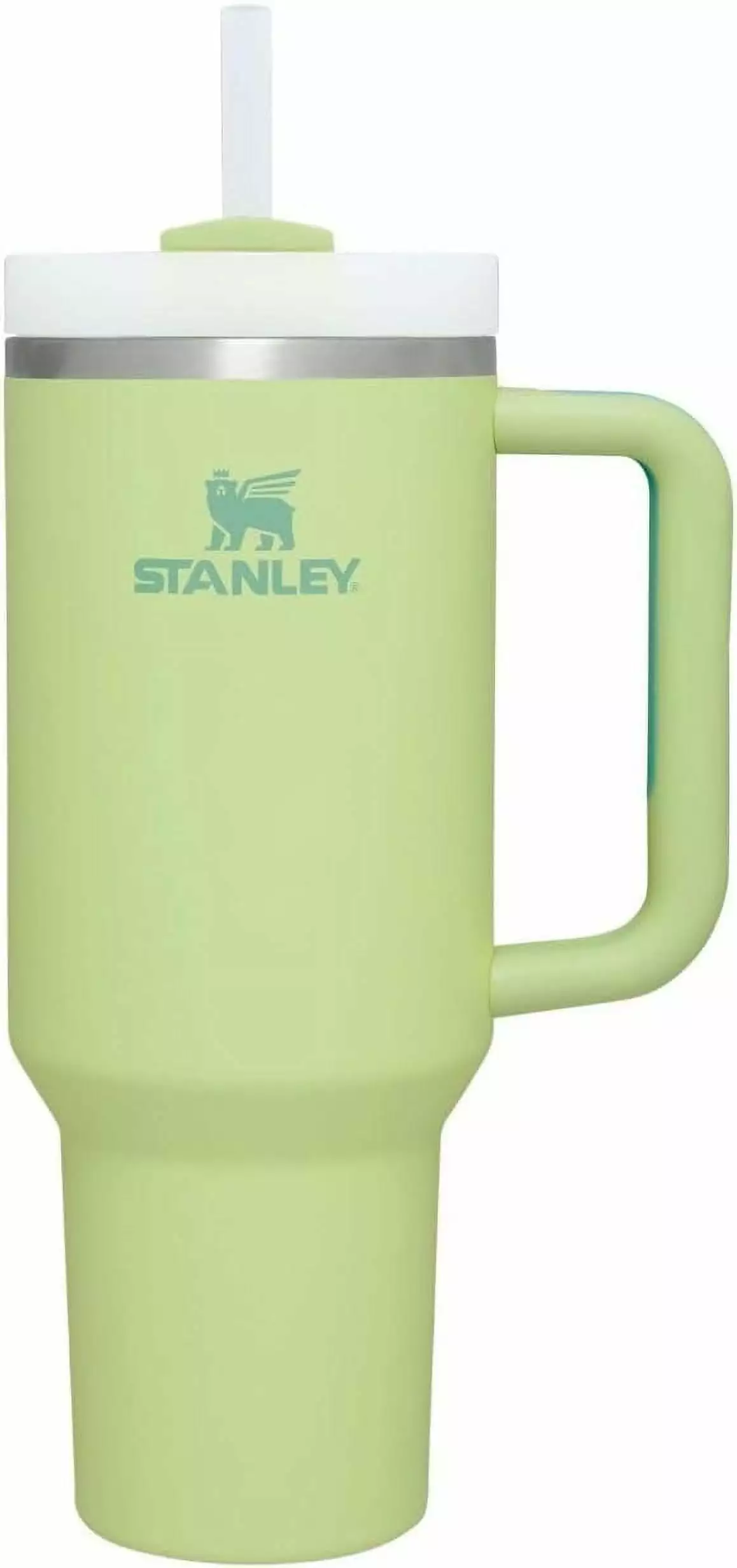 Stanley Quencher H2.0 FlowState Stainless Steel Vacuum Insulated Tumbler Lid and Straw Water Iced Tea or Coffee Citron 40 oz
