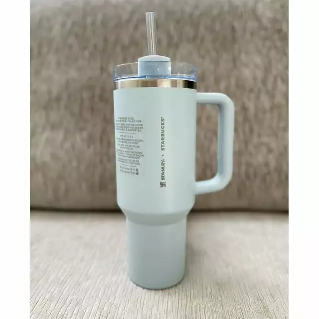 Starbucks x Stanley 40 oz Tumbler Spring Blue Limited Edition New Vacuum Insulated Stainless Steel Cup