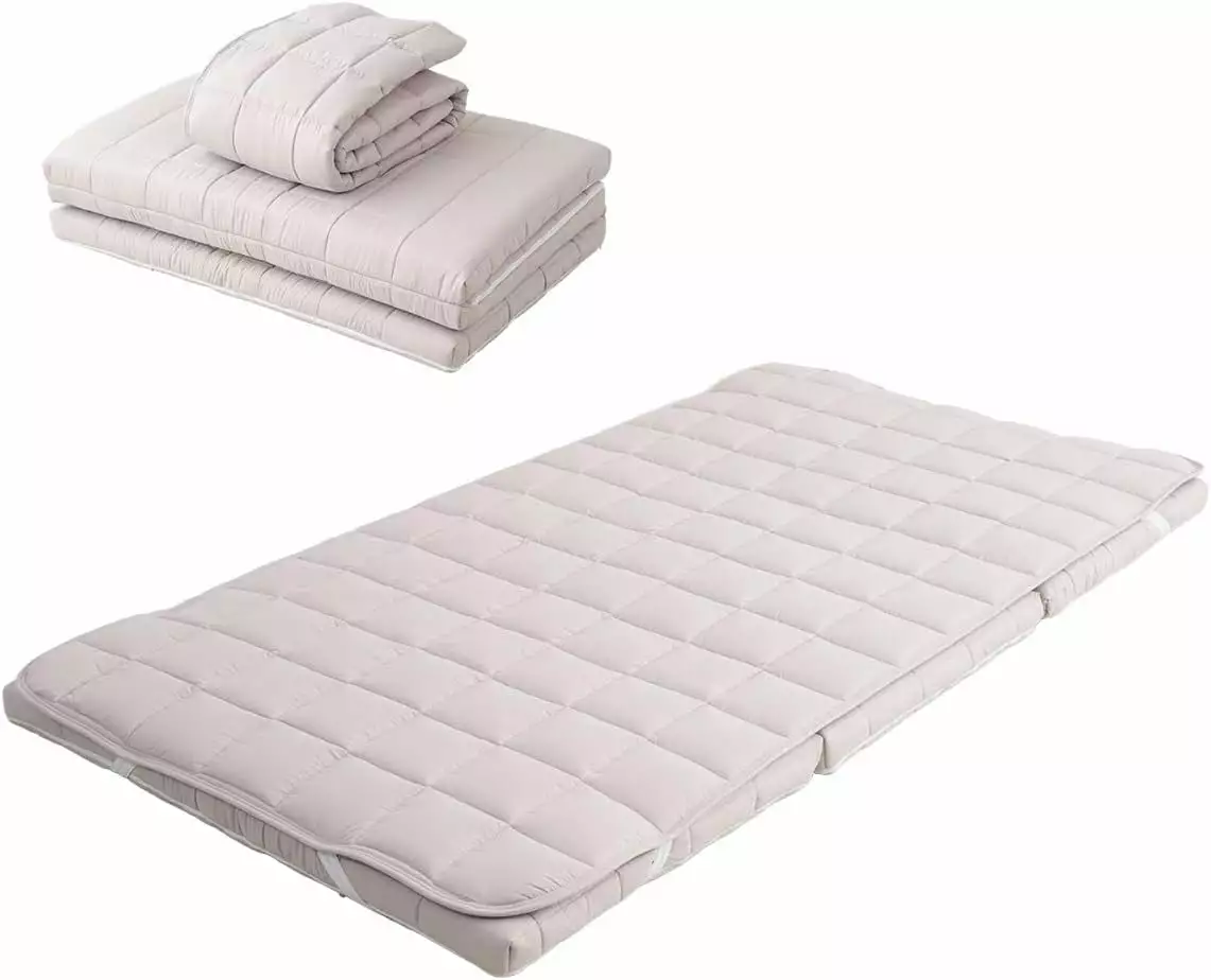 DALEI Japanese Tri Fold Futon Mattress Machi Mattress Pad Twin Gray Futons