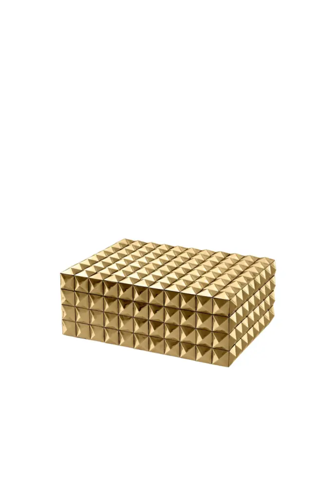 Eichholtz Vivienne S Gold Storage Box Luxury Jewelry Organizer