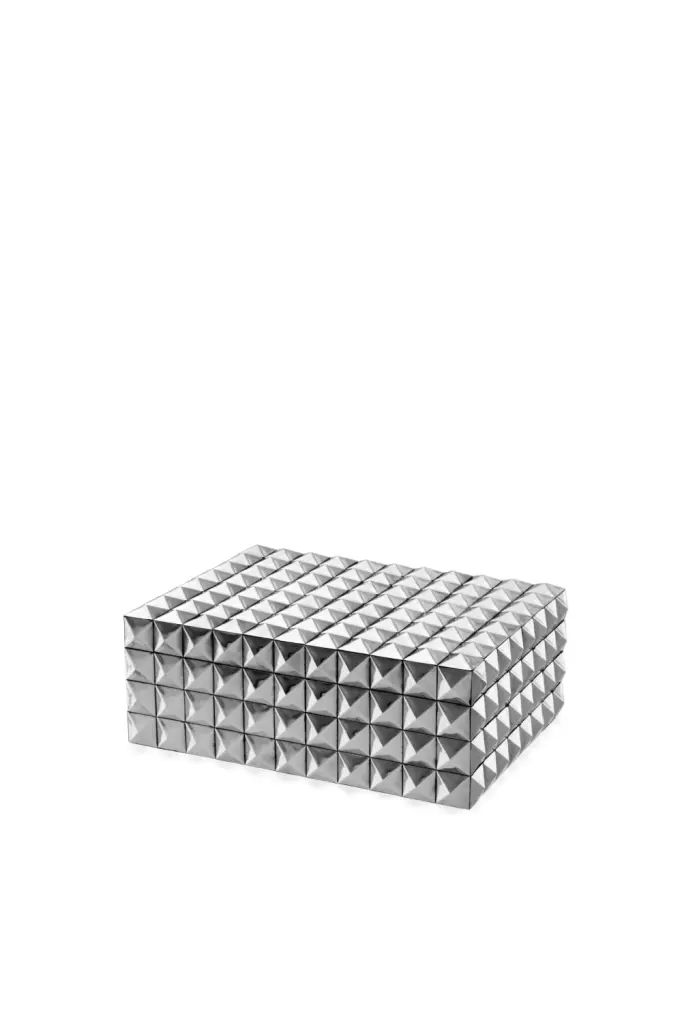 Eichholtz Vivienne S Silver Storage Box Small Jewelry Organizer