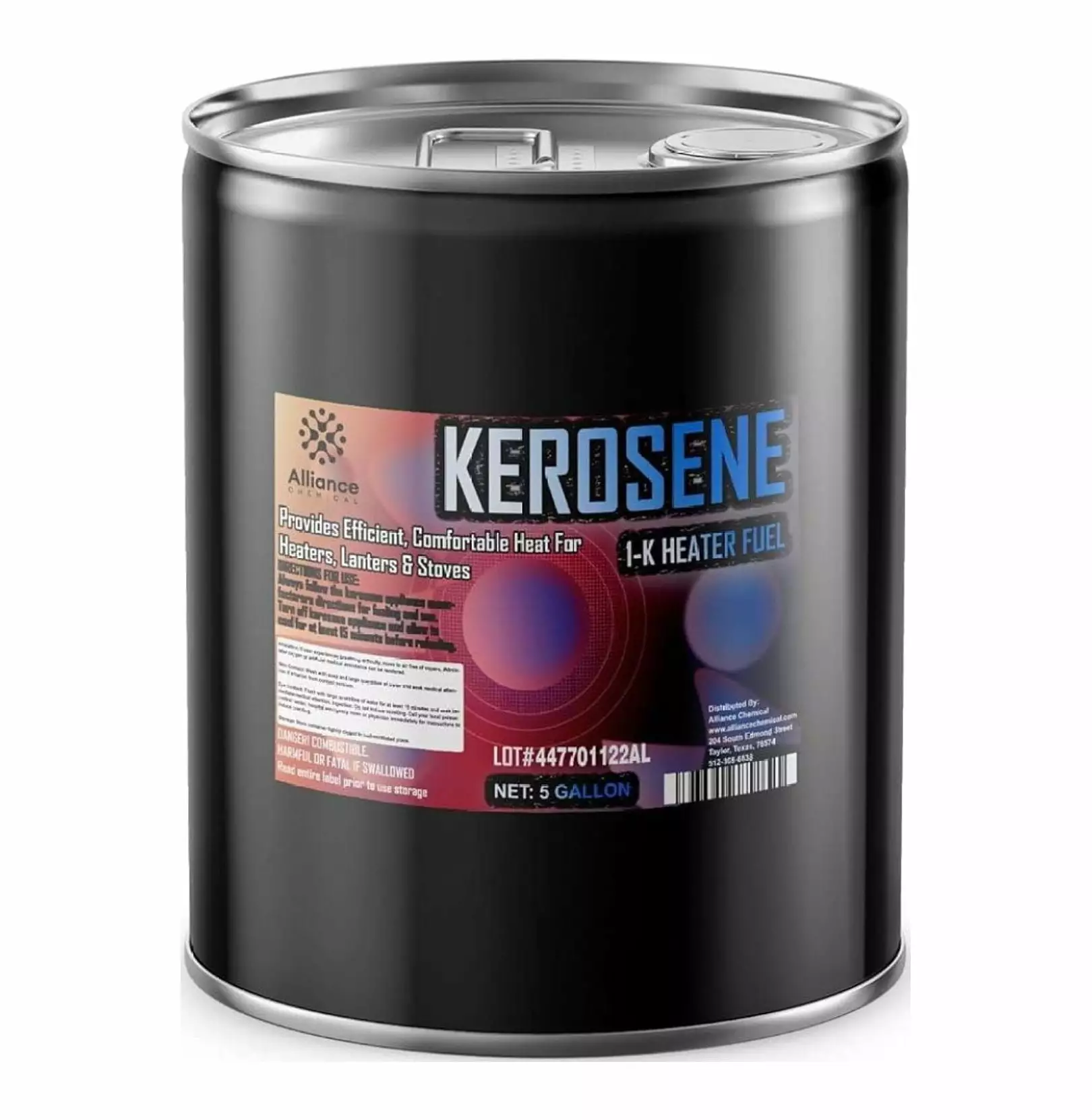 Kerosene 1-K Heater Fluid 5 Gallon Clean Burning Fuel Heaters Lanterns Stoves