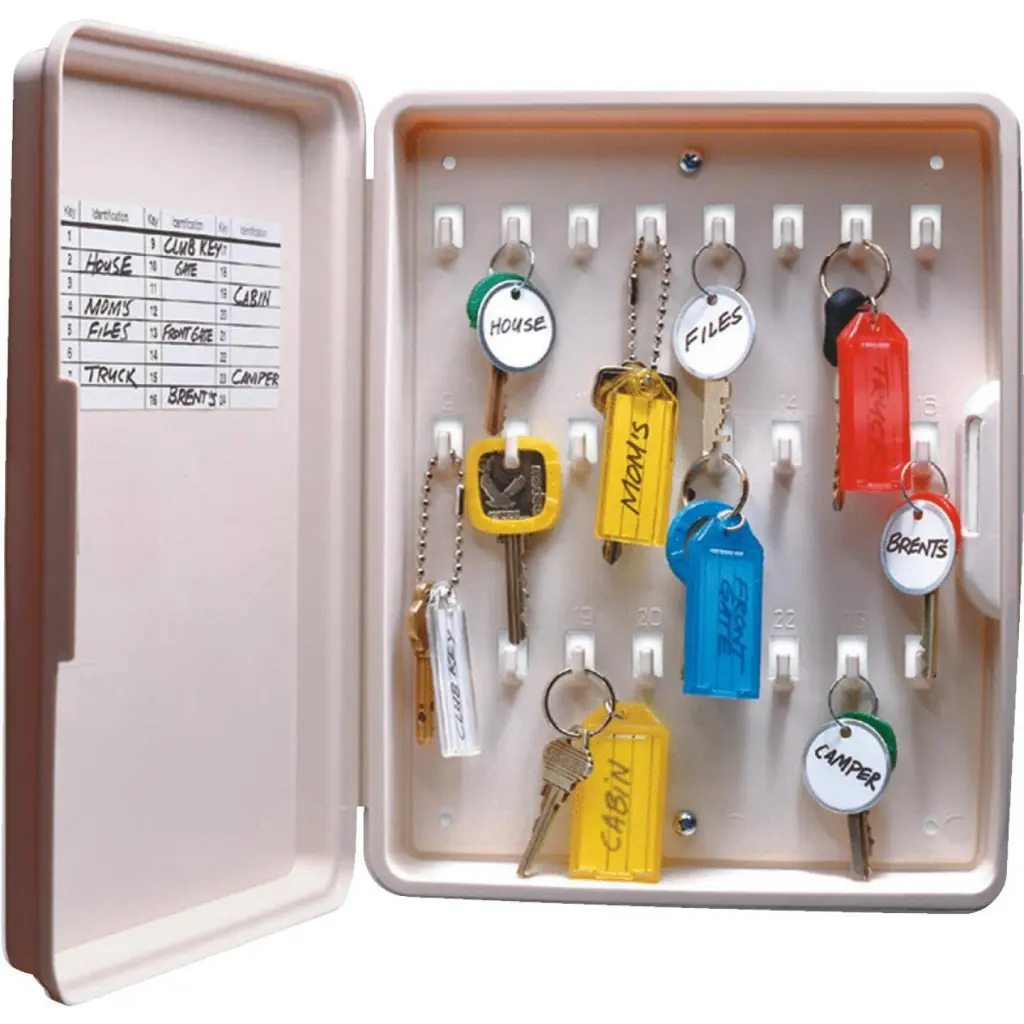 Lucky Line Non-Lockable Polypropylene 8-1/2 Inch Key Cabinet