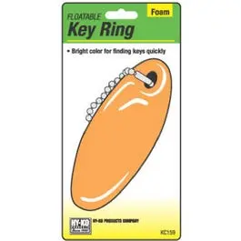 Key Ring Beaded Chain Orange Floatable Design Hy-Ko